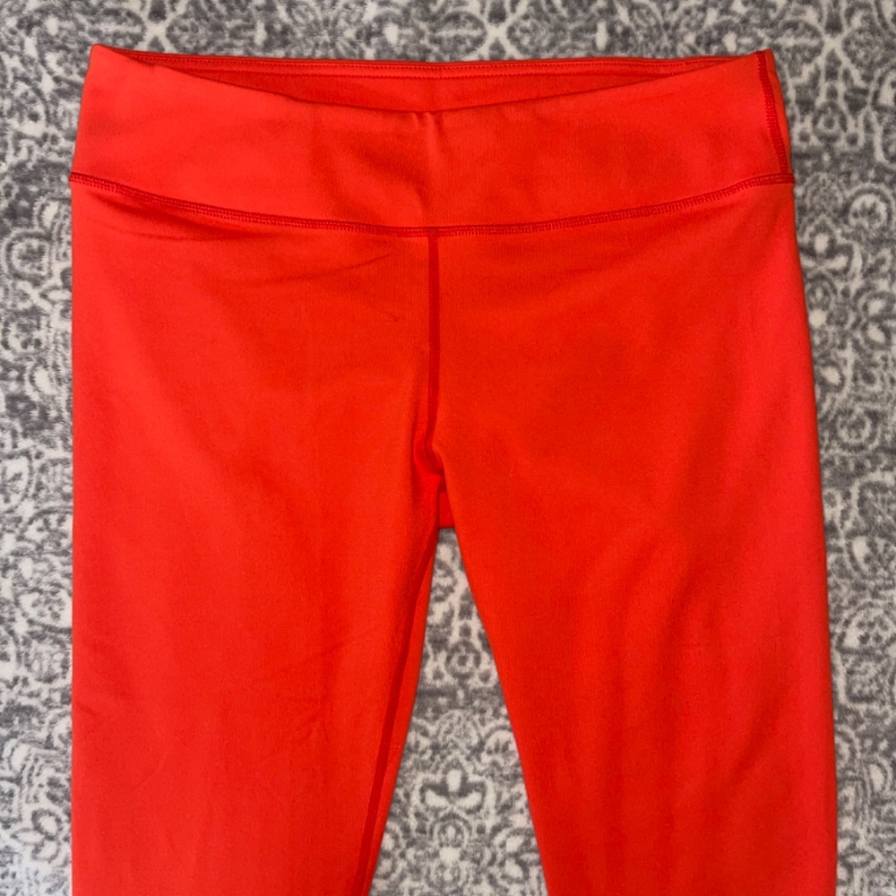 Fabletics Orange Knee Length Cropped Compression … - image 5